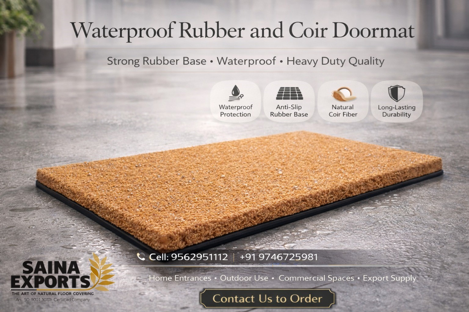 Coconut Coir Mat Products Exporter from India, Premium Door mat Manufacturer & Exporter in India, Best Coir doormat in Kerala